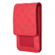 Guess Wallet Universal Phone Bag - кожена чанта (портфейл) с презрамка (червен) 