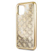 Guess Peony Liquid Glitter Case - дизайнерски кейс с висока защита за iPhone 11 (златист) 3