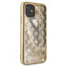 Guess Peony Liquid Glitter Case - дизайнерски кейс с висока защита за iPhone 11 (златист) 5