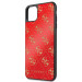Guess Peony G Double Layer Glitter Case - дизайнерски кейс с висока защита за iPhone 11 Pro Max (червен) 3