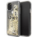 Karl Lagerfeld Glitter Floatting Charms Case - дизайнерски кейс с висока защита за iPhone 11 Pro Max (златист) 1