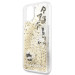 Karl Lagerfeld Glitter Floatting Charms Case - дизайнерски кейс с висока защита за iPhone 11 Pro Max (златист) 3