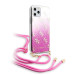 Guess Gradient Case With Strap - дизайнерски кейс с висока защита и връзка за носене за iPhone 11 Pro (розов) 1