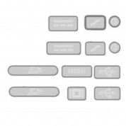 Комплект силиконови тапи против прах за MacBook Air, MacBook Pro, MacBook Pro Retina (прозрачни)