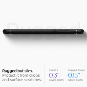 Spigen Rugged Armor Case - тънък качествен силиконов (TPU) калъф за Sony Xperia 5 (черен) 6