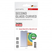 4smarts Second Glass Colour Frame Case Friendly - калено стъклено защитно покритие с извити ръбове за Huawei Mate 30 Pro, Mate 30 Pro 5G (черен-прозрачен) 1