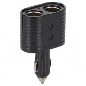 HR Grip 2-Socket Car Cigarette Lighter Adaptor - адаптер за кола с два извода за запалка (черен)