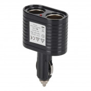 HR Grip 2-Socket Car Cigarette Lighter Adaptor - адаптер за кола с два извода за запалка (черен) 2