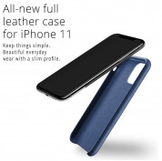 Mujjo Full Leather Case for iPhone 11 (monaco blue) 3