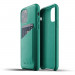 Mujjo Leather Wallet Case - кожен (естествена кожа) кейс с джоб за кредитна карта за iPhone 11 Pro (зелен) 3
