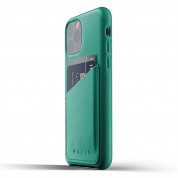 Mujjo Leather Wallet Case for iPhone 11 Pro (green) 1