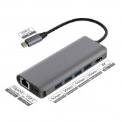 Platinet USB-C 4K Multimedia Adapter 7in1 (space gray) 1