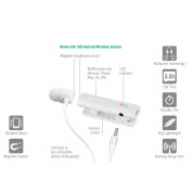 4smarts Wireless Mono-Headset TalkClip B1 - безжична слушалка с управление на звука и микрофон за мобилни устройства (бял) 3