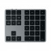 Satechi Aluminum Bluetooth Extended Keypad - безжична Bluetooth клавиатура за MacBook (тъмносив)  1