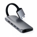 Satechi USB-C Dual Multimedia Adapter - мултифункционален хъб за свързване на допълнителна периферия за Apple MacBook (тъмносив) 1