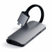 Satechi USB-C Dual Multimedia Adapter - мултифункционален хъб за свързване на допълнителна периферия за Apple MacBook (тъмносив) 2
