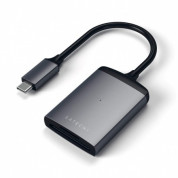 Satechi Aluminum USB-C UHS-II Card Reader - четец за microSD и SD карти памет за мобилни устройства с USB-C (тъмносив) 