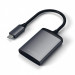 Satechi Aluminum USB-C UHS-II Card Reader - четец за microSD и SD карти памет за мобилни устройства с USB-C (тъмносив)  1