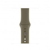 Apple Khaki Sport Band S/M & M/L - оригинална силиконова каишка за Apple Watch 42мм, 44мм (кафяв)