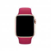 Apple Pomegranate Sport Band S/M & M/L - оригинална силиконова каишка за Apple Watch 42мм, 44мм (тъмнорозов) 2