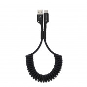 4smarts USB-C Data Cable SpiralCord - USB към USB-C кабел за устройства с USB-C порт (100 см) (черен)  1