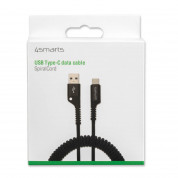 4smarts USB-C Data Cable SpiralCord - USB към USB-C кабел за устройства с USB-C порт (100 см) (черен)  2