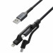 Nomad Rugged USB-A to Universal Cable - здрав кабел с въжена оплетка за устройства с Lightning, microUSB и USB-C порт (150 см) (черен) 2
