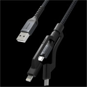 Nomad Rugged USB-A to Universal Cable - здрав кабел с въжена оплетка за устройства с Lightning, microUSB и USB-C порт (30 см) (черен) 5