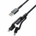 Nomad Kevlar USB-A to Universal Cable - здрав кевларен кабел за устройства с Lightning, microUSB и USB-C порт (150 см) (черен) 2