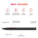 Adonit Note Plus Stylus - алуминиева професионална писалка за iPad Pro (черен) 3