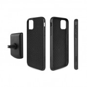 Evutec Ballistic Nylon + Vent Mount - хибриден TPU калъф с магнитна поставка за кола за iPhone 11 Pro Max (черен)  1
