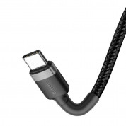Baseus Cafule USB-C to USB-C Cable PD 2.0 60W (CATKLF-GG1) - кабел с въжена оплетка и бързо зареждане за устройства с USB-C порт (100 см) (черен-сив) 5