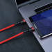 Baseus Cafule USB-C to USB-C Cable PD 2.0 60W (CATKLF-H91) - кабел с въжена оплетка и бързо зареждане за устройства с USB-C порт (200 см) (черен-червен) 7