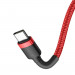 Baseus Cafule USB-C to USB-C Cable PD 2.0 60W (CATKLF-H09) - кабел с въжена оплетка и бързо зареждане за устройства с USB-C порт (200 см) (червен) 3