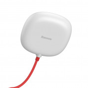Baseus Suction Cup Wireless Charger - залепяща се подложка (пад) за безжично зареждане с USB кабел (бял) 1