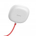 Baseus Suction Cup Wireless Charger - залепяща се подложка (пад) за безжично зареждане с USB кабел (бял) 2