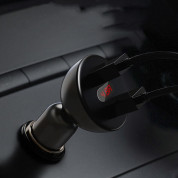 Baseus Shake Head Dual USB Car Charger (CCALL-YT01) - зарядно за кола с 2xUSB-A изхода и дисплей за зареждане на мобилни устройства (черен) 5