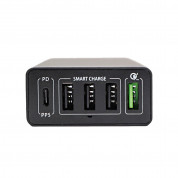 4smarts Mains Charging Station VoltPlug PPS Power Delivery & QC3.0 60W with 4xUSB and USB-C outputs (black) 2