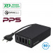 4smarts Mains Charging Station VoltPlug PPS Power Delivery & QC3.0 60W - захранване с 4хUSB изхода и USB-C изход (черен) 1