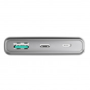 Platinet Power Bank 10000 mAh QI Wireless Charging - външна батерия с безжично зареждане, USB изходa и USB-C порт за таблети и смартфони (сив) 4