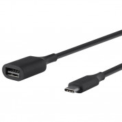 IncrediCables USB-C to USB-A Female Adaptor - USB-A OTG адаптер за устройства с USB-C порт (черен) 