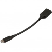 IncrediCables USB-C to microUSB Female Adaptor - microUSB адаптер за устройства с USB-C порт (черен) 