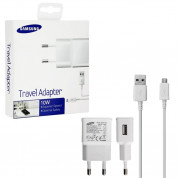 Samsung Travel 2A Charger ETA-U90EWE - захранване с USB изход и microUSB кабел за Samsung мобилни устройства (бял) (ритейл опаковка)