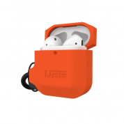 Urban Armor Gear Soft Touch Waterproof Silicone Hang Case for Apple Airpods (orange) 2