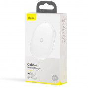 Baseus Cobble Wireless Charger (WXYS-02) - поставка (пад) за безжично зареждане с технология за бързо зареждане (15W) за Qi съвместими устройства (бял) 6