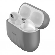 Baseus Shell Pattern Silica Gel Case - силиконов калъф за Apple Airpods Pro (сив)