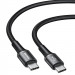 Baseus Halo USB-C to USB-C Cable PD 2.0 60W (CATGH-I01) - кабел с въжена оплетка за устройства с USB-C порт (50 см) (черен)  3
