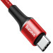 Baseus Halo USB-C to USB-C Cable PD 2.0 60W (CATGH-J09) - кабел с въжена оплетка за устройства с USB-C порт (100 см) (червен)  3