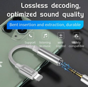 Baseus Lightning to 3.5 mm Adapter - адаптер от Lightning към 3.5 мм аудио жак за устройства с Lightning порт (сребрист) 2