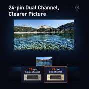 Baseus Enjoyment Series DVI Male To DVI Male Cable (CAKSX-R0G) - DVI към DVI кабел (200 см) (черен) 6